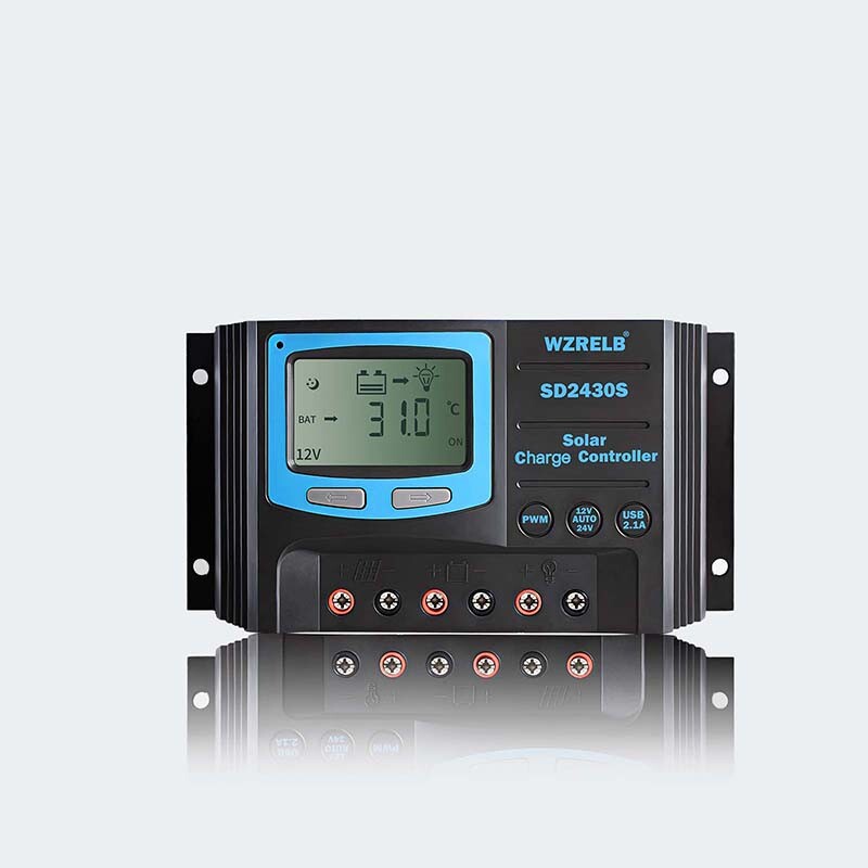 PWM Solar Panel Battery Charge LCD Controller 20A/30A 12V/24V/48V Regulator