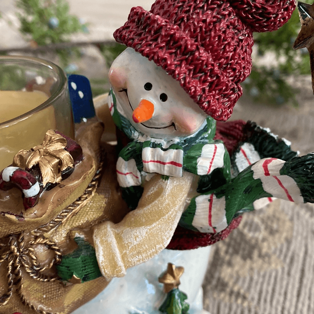 Home Interiors Snowman Candleholder Decor