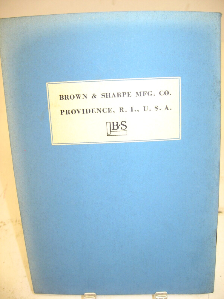 1950 Brown & Sharpe End Mills Catalog