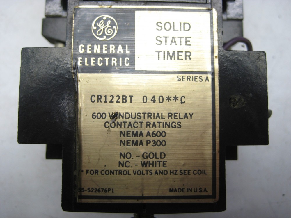 GENERAL ELECTRIC CR122BT SER.A SOLID STATE TIMER UNMP