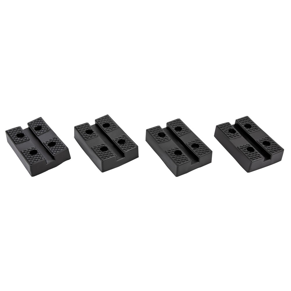 4Pcs 4-Hole Lift Pad Rubber Mat Rubber Rectangular Arm Lifter Rubber Pad Black