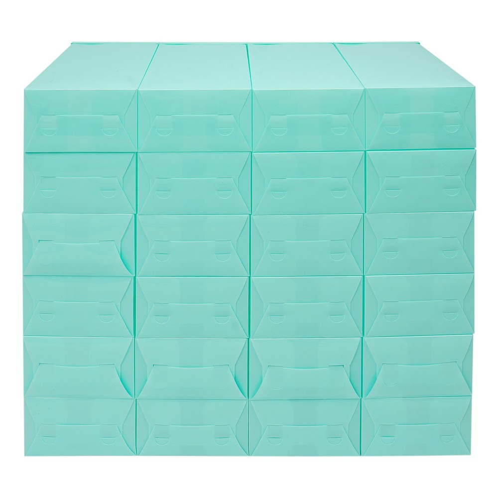24 Pack Stackable Shoe Boxes Shoe Storage Organizer Shoe Boxes Shoe Storage Box