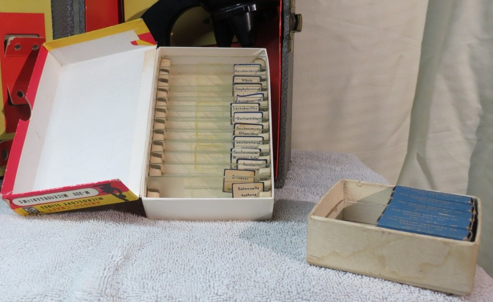 Gilbert Microscope and Lab Set / Aristo-Craft Microsope Slide / Porter Chemical