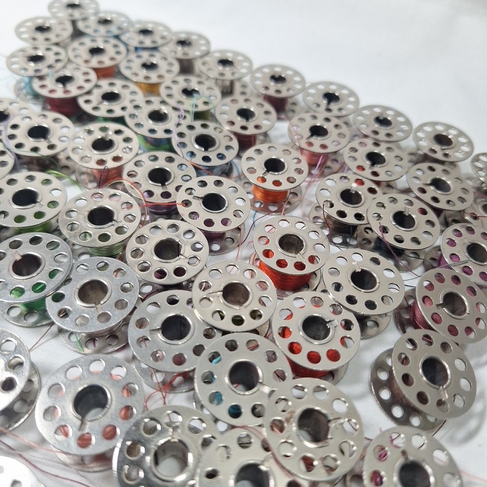 65 Vintage 10 Hole Sewing Machine Bobbins