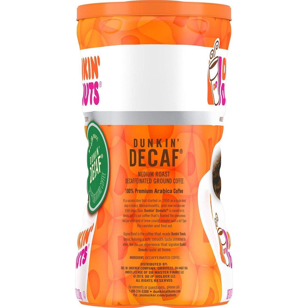 Dunkin' Donuts Decaffeinated Ground Coffee, Medium Roast (45 Oz.)
