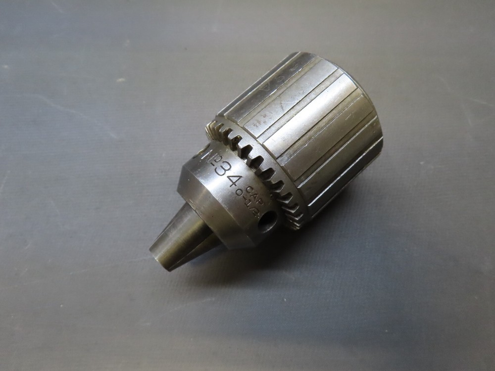 Jacobs No. 34 drill chuck W/key 0-1/2" capacity