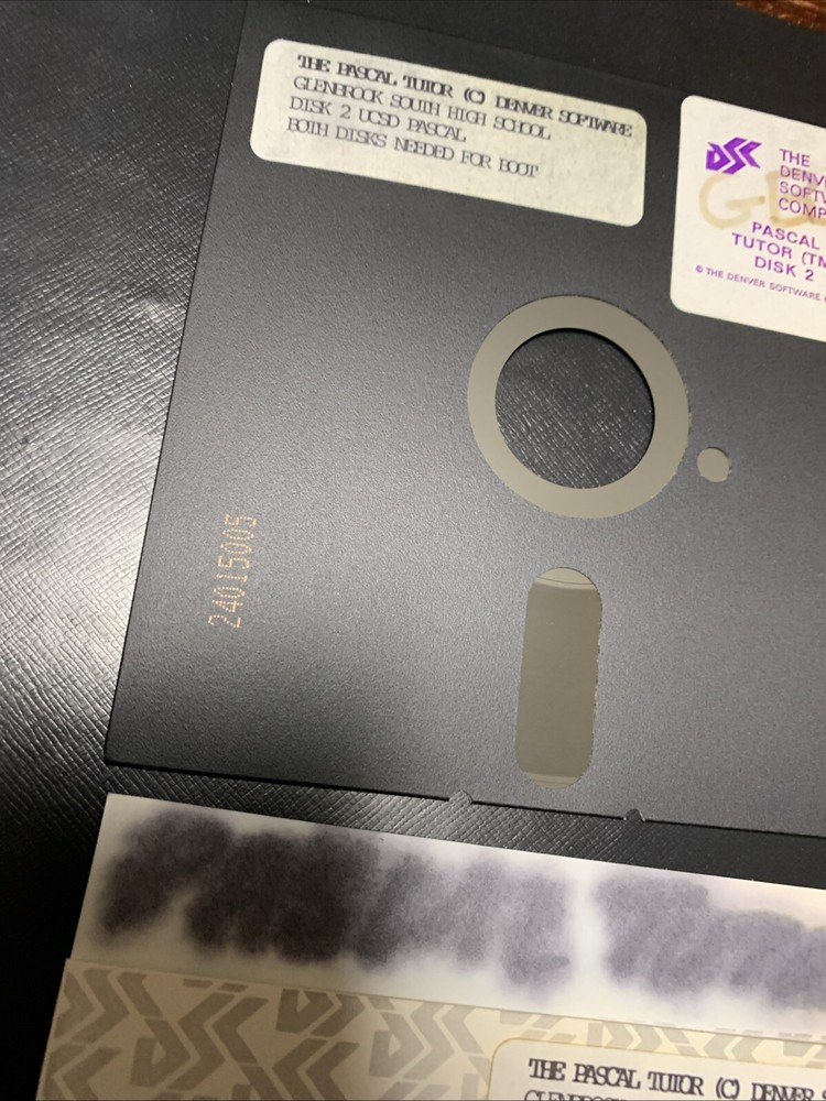 Pascal Tutor Apple II Computer Disks School Kit