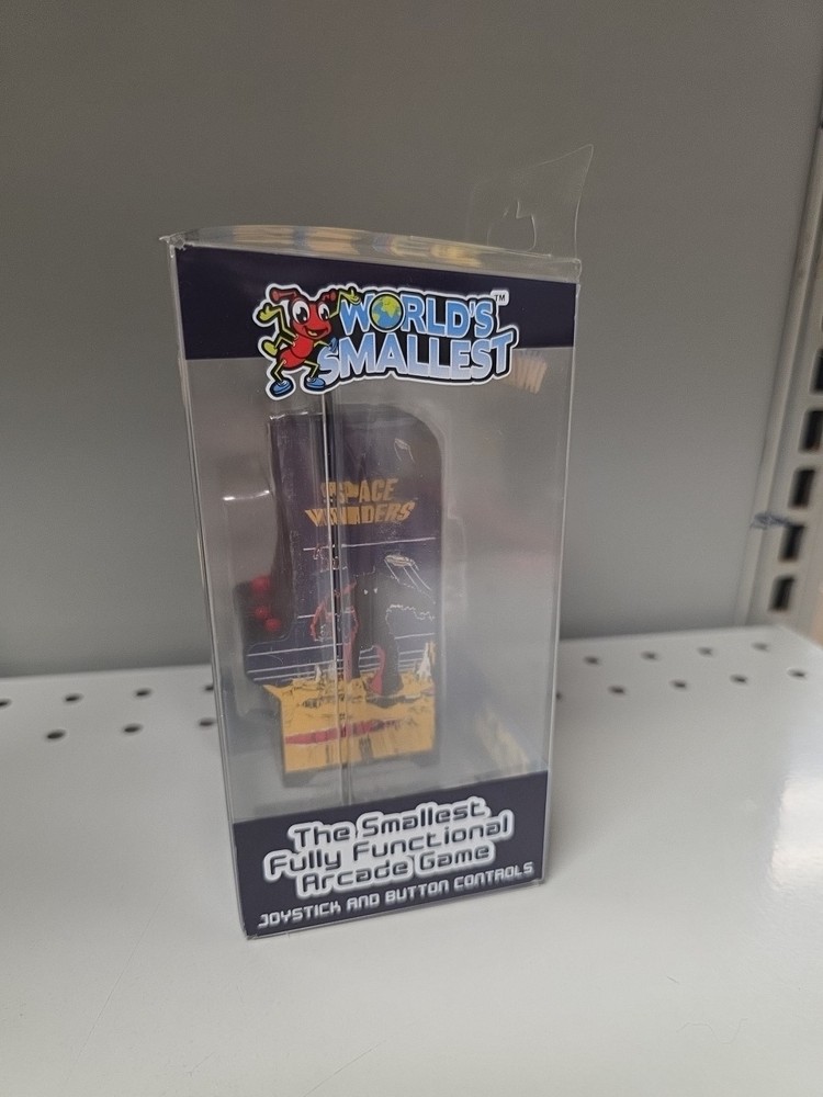 2017 Worlds Smallest Tiny Arcade Space Invaders Miniature Game WORKS