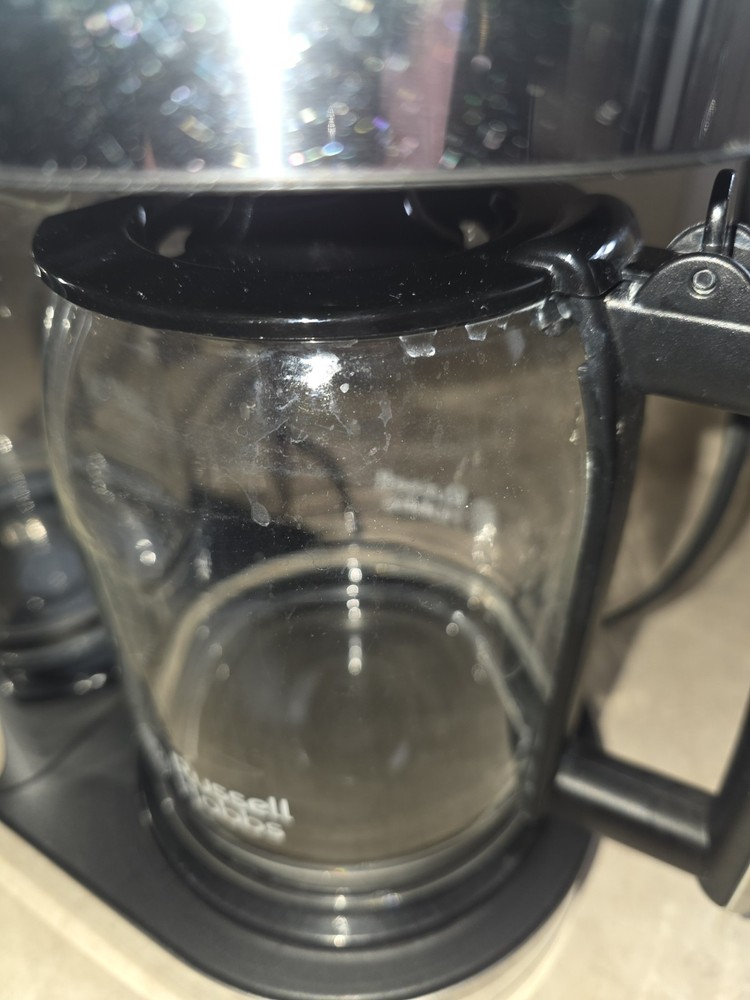 Russell Hobbs Model CM8100 8 Cup Coffeemaker Chrome & Black Tested Working