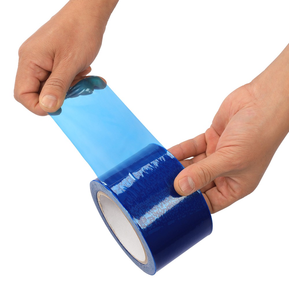 2.76inch x 328ft PE Adhesive Surface Protective Removable Scratch Tape Roll Blue