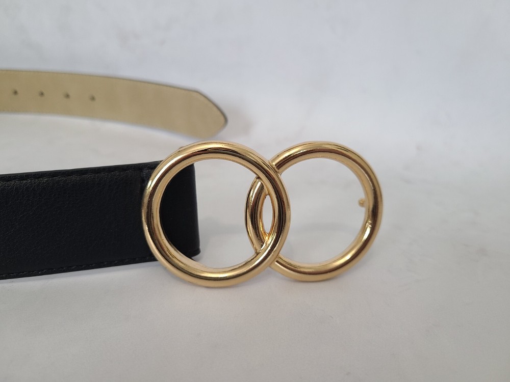 Black Belt with Gold Buckle