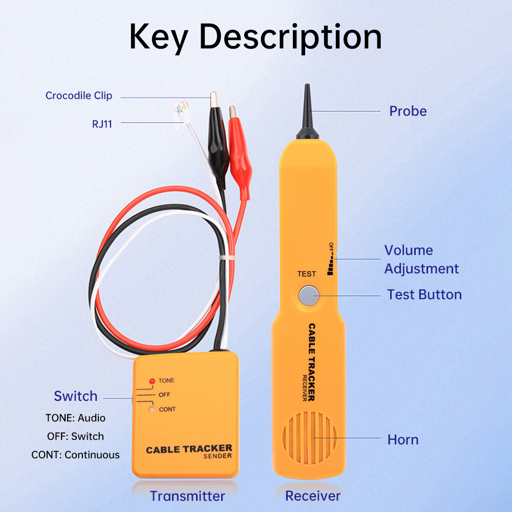 Network Line Finder Cable Tracker Tester Sender Wire Tracker Cable on-off Check
