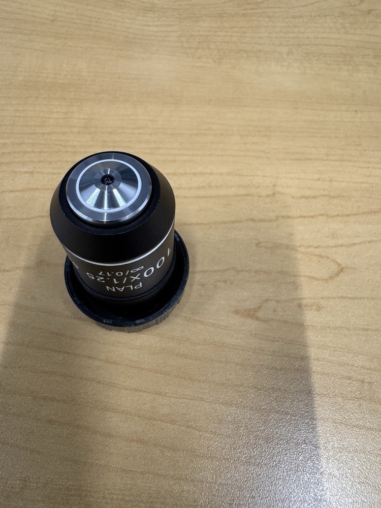 100X/1.25 Plan Objective Lens for Compound Microscopes (Oil, Spring) (New)