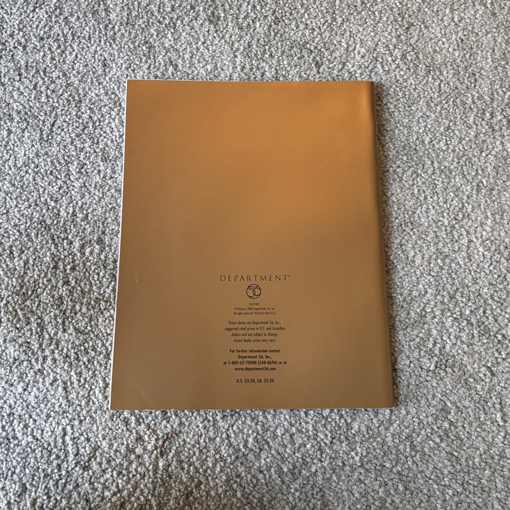 2000 Department 56 Village Collector Guide Reference Catalog