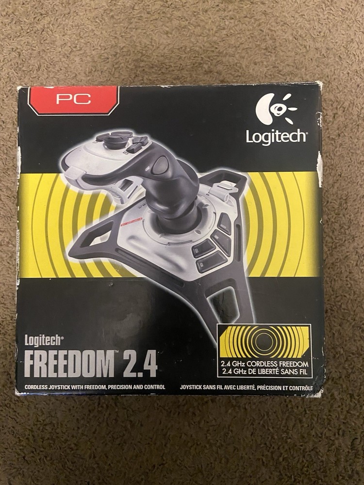 Logitech Freedom 2.4 Wireless USB Joystick for PC Mac, Programmable NO DONGLE