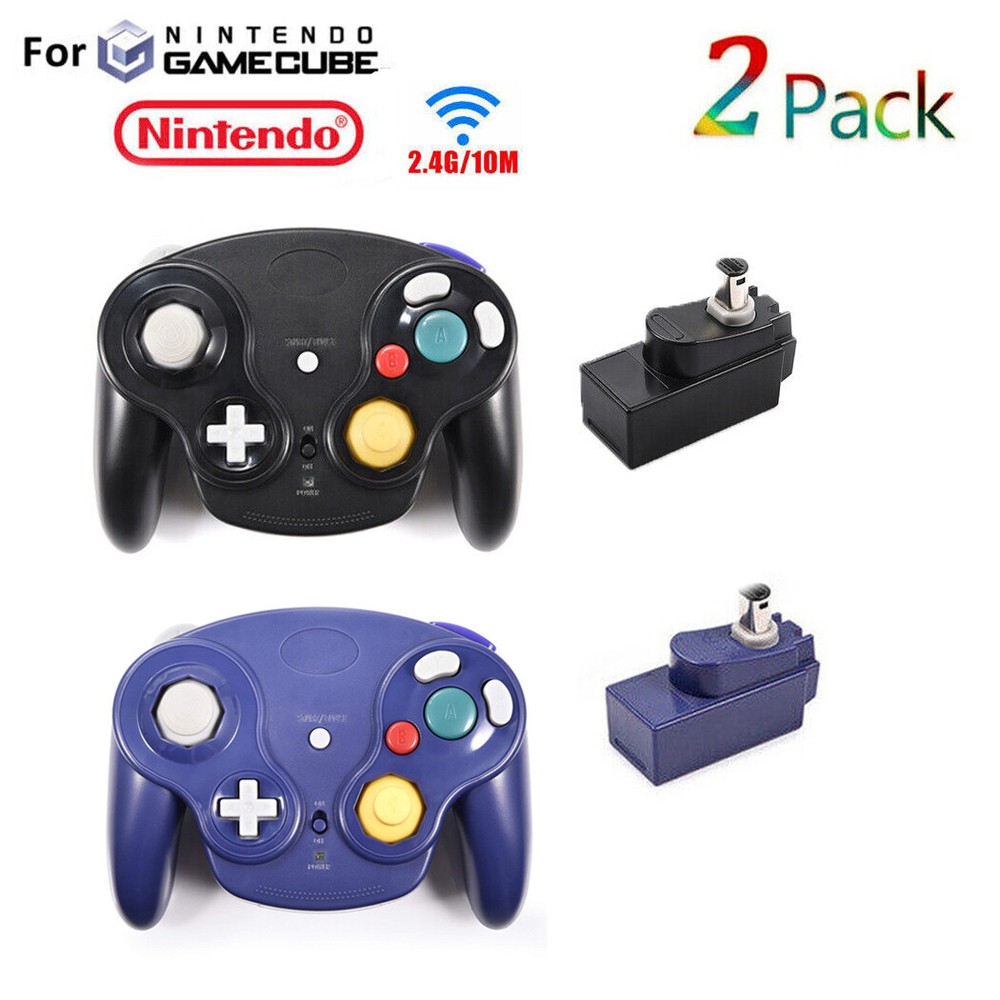 For Nintendo GC GameCube Console Wireless NGC Remote Gamepad Controlle 2pack