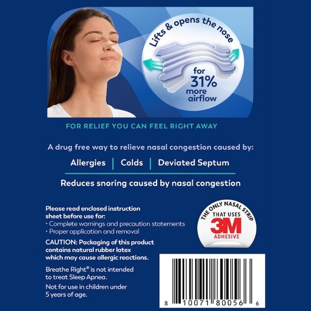 Breathe Right Nasal Strips, Extra Strength, Clear