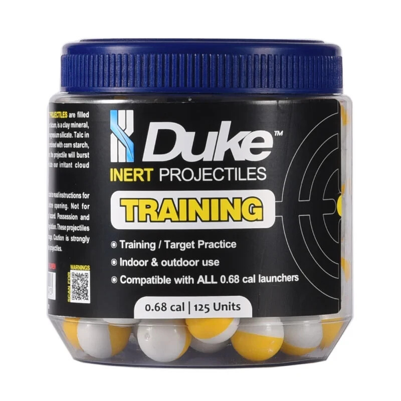 DUKE INERT TRAINING ROUNDS. 68 CALIBER 125 ROUND JAR