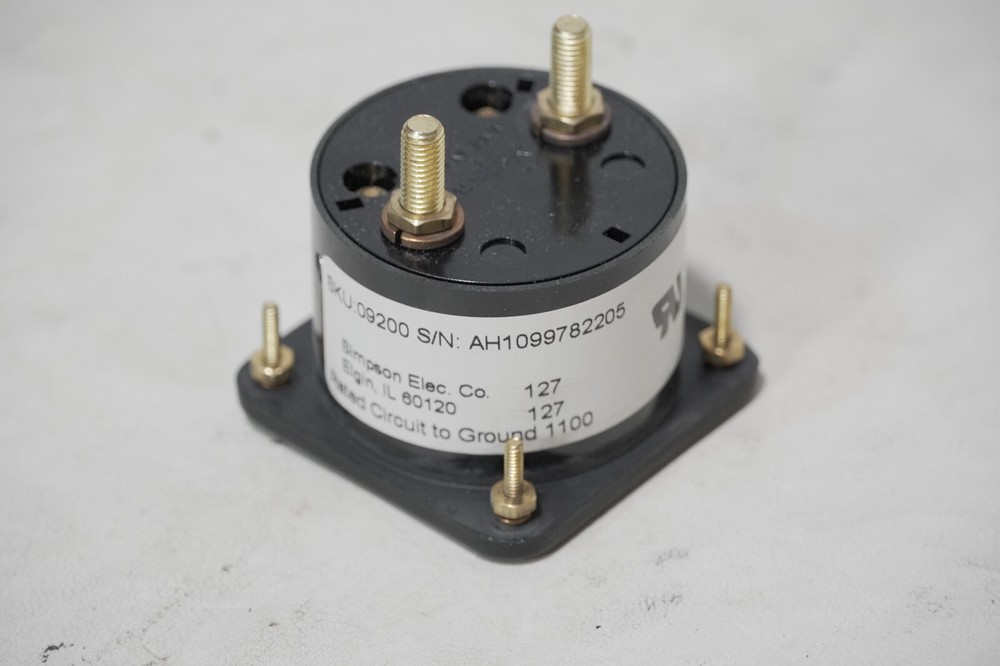 Simpson 09200 Rectangular Electric-Analog Panel Meter, 0-500VDC, 2.5in