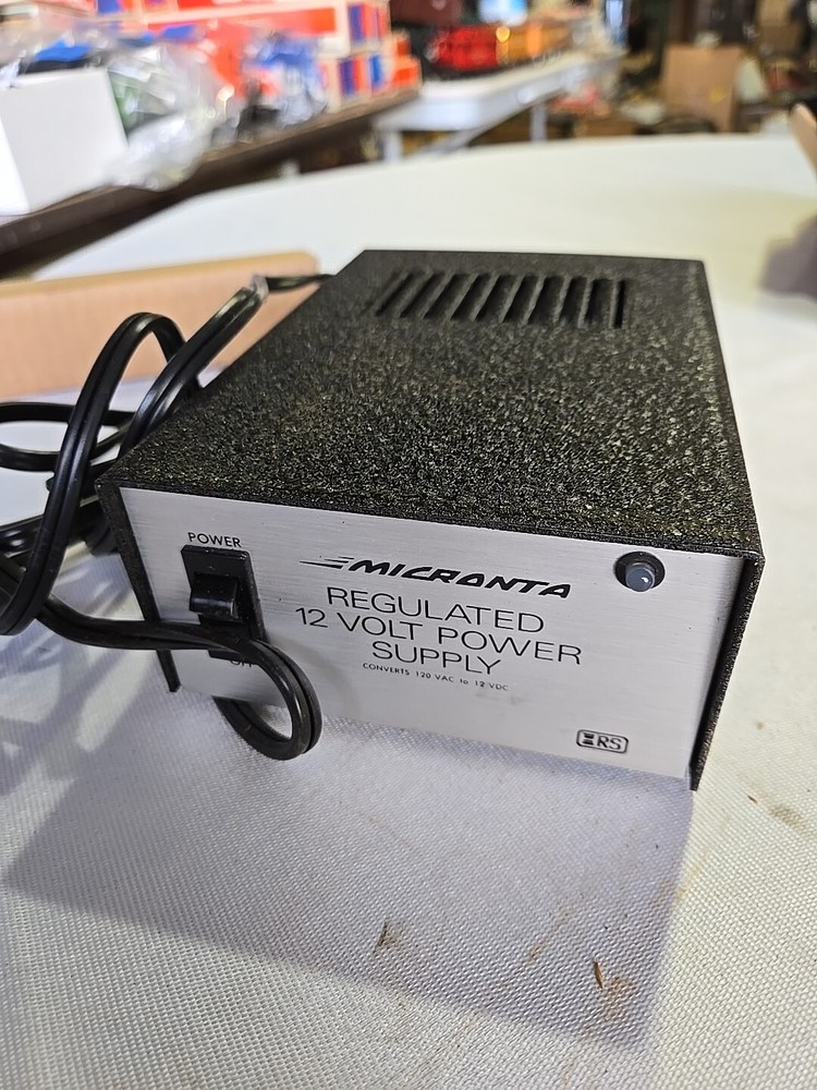 NOS MICRONTA REGULATED 12 VOLT DC POWER SUPPLY