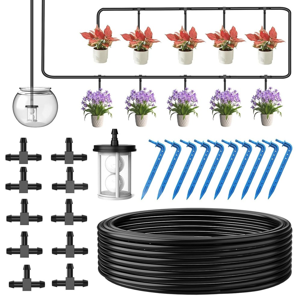 Drip lrrigation Kit System, Solar Automatic DlY Watering Device Supported Plants