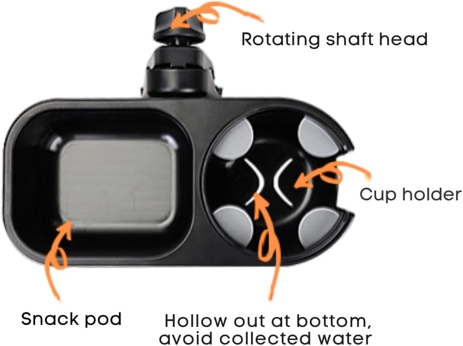 Universal Snack Tray and Cup Holder for Strollers - Maximum Convenience