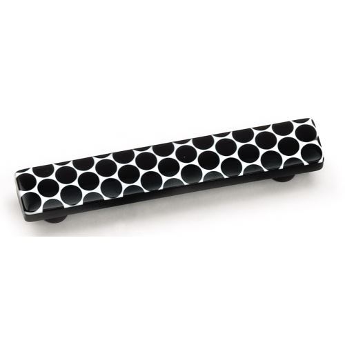 3-3/4" Safari Rectangular Pull Black Dot