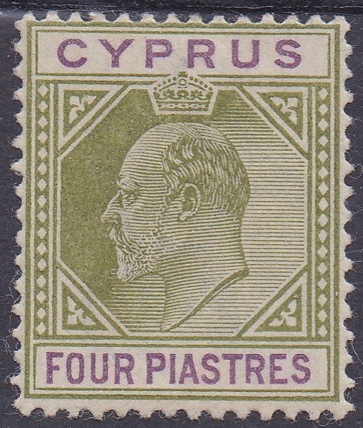 CYRPUS 1902 KEVII 4PI WMK CROWN CA