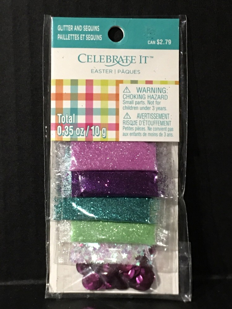 Easter Glitter & Sequins .35 Oz Craft New