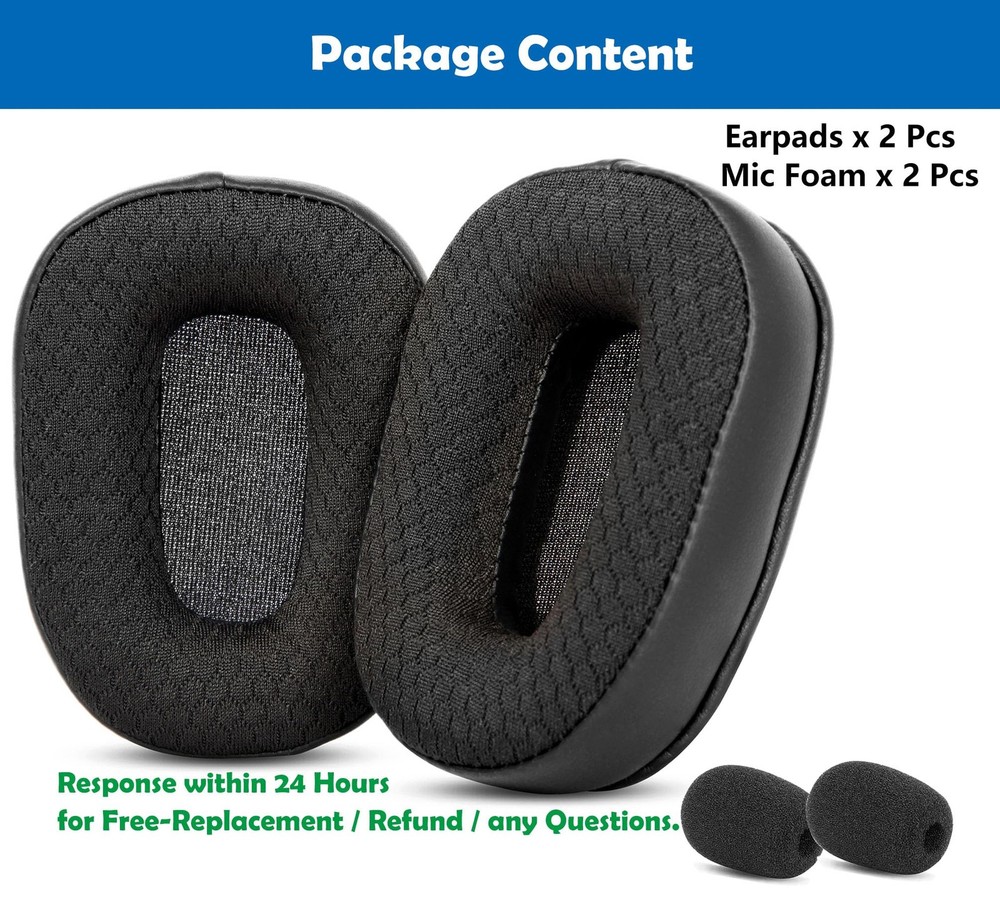 B450XT Replacement Ear Pads Cushions & Mic Foam – Compatible with Black