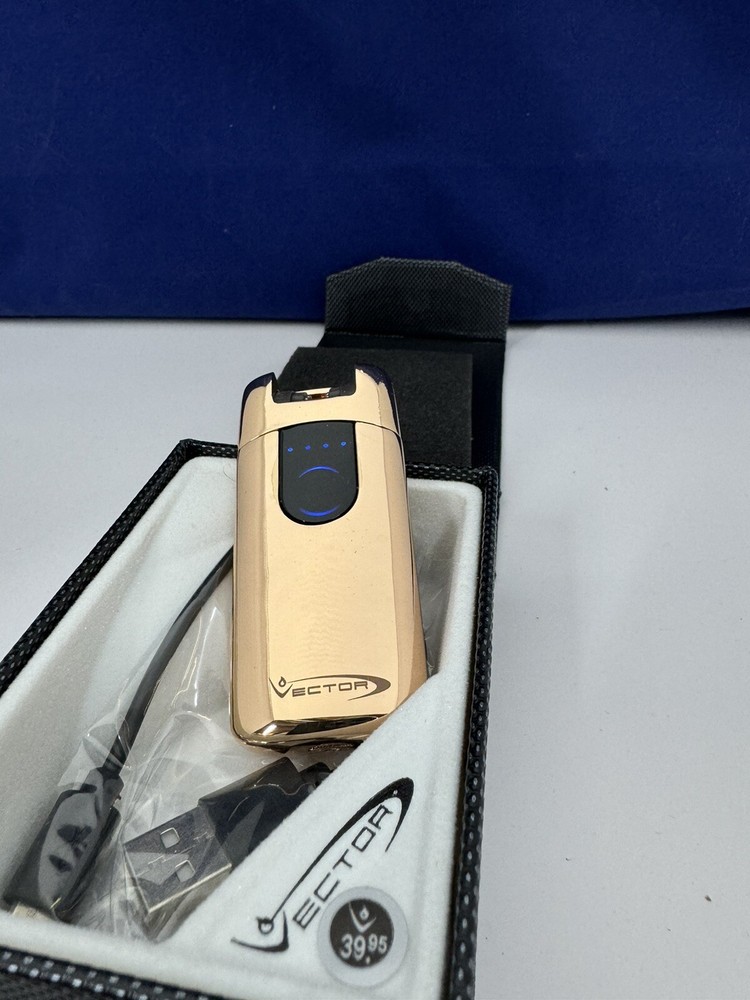 Vector ELECTRON - Arc "Flame" Sensor Ignition Cigar Lighter - Rose Gold - New