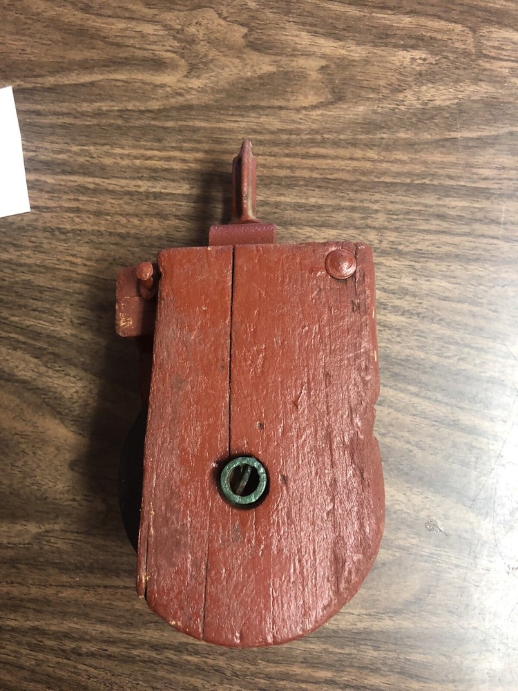 Antique Wood Pully red/black