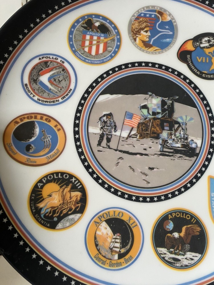 NASA Texas Ware Apollo Space Program 10" Melamine Plate Retro