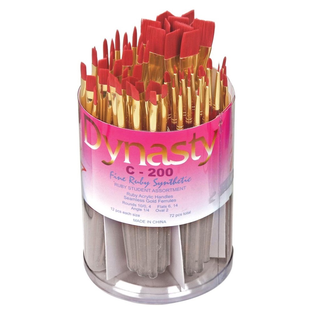Dynasty Ruby Synthetic Student Brush Assortment