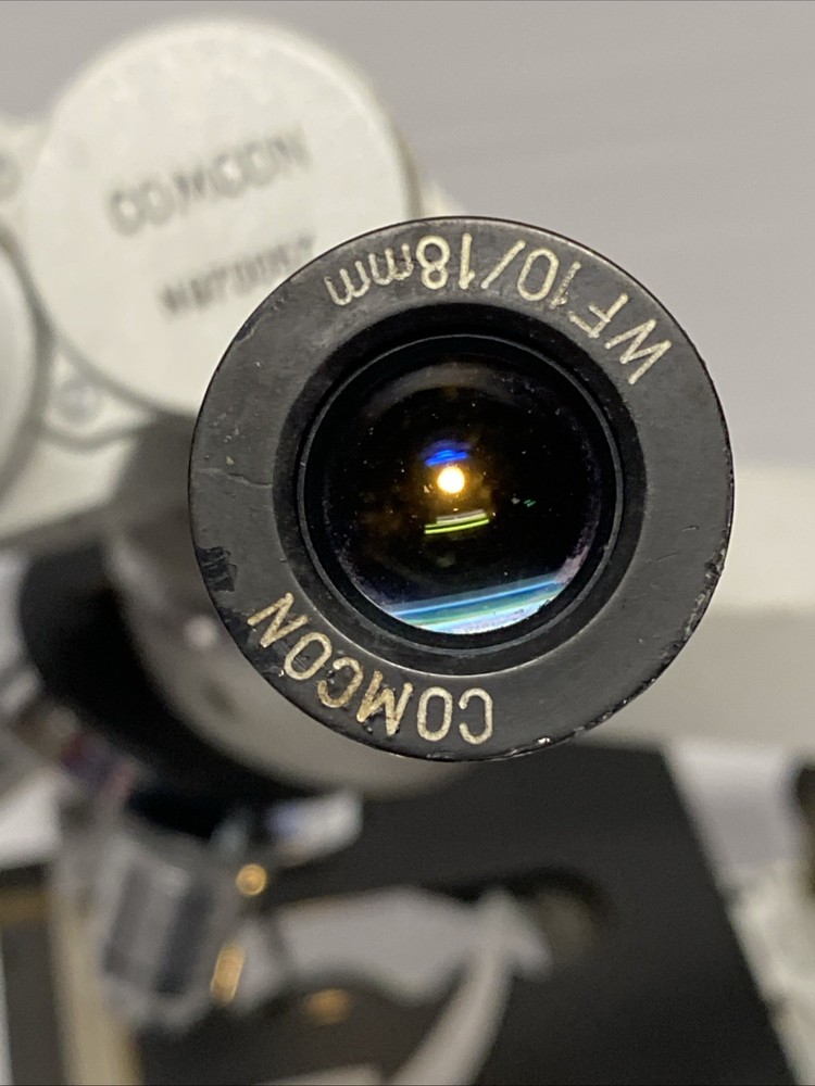 Comcon Binocular Microscope 100 40 4 Lenses Lighted Power N970057 Y4