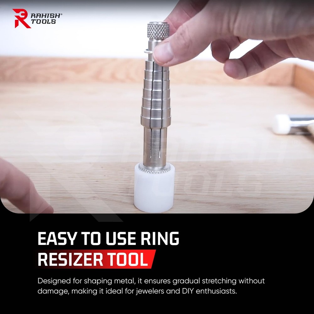 RAHISH TOOLS Ring Stretcher with Mandrel & Nylon Base - Professional Grey