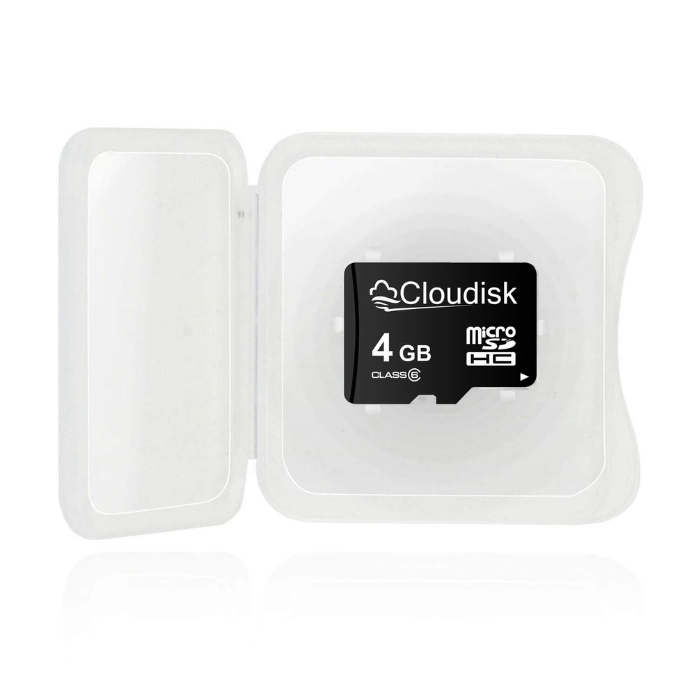 Cloudisk Pack of 5 Micro SD Card 4GB Flash Memory C6 4GB, Black