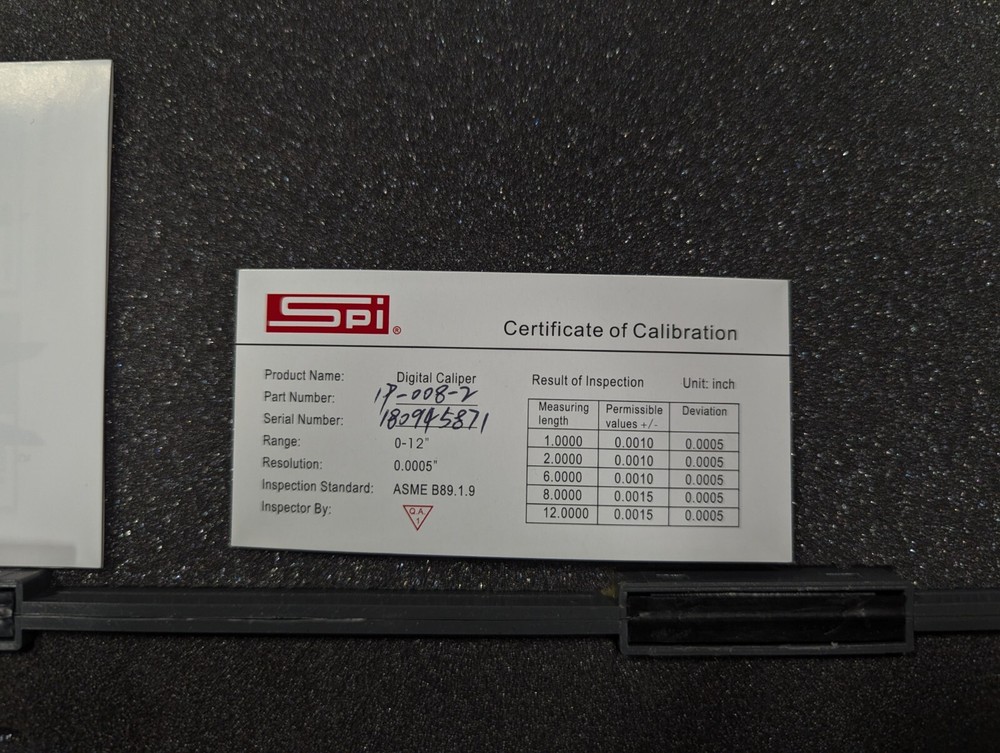 Spi Digital Caliper 19-008-2, 0-12"