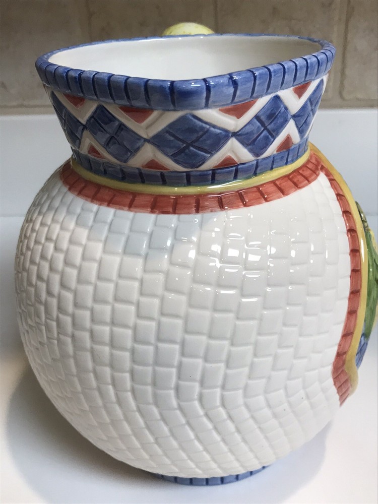 Clay Art Mosaic Lemon Pitcher