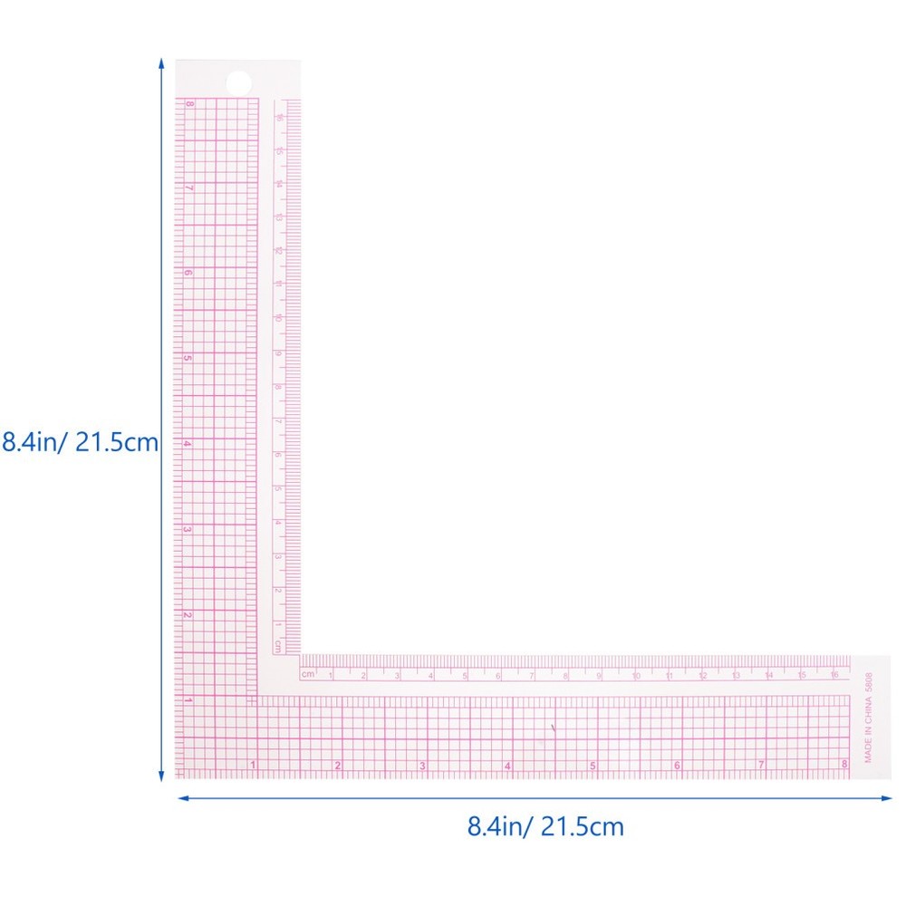 2Pcs Square Curve Ruler Sewing Measure Ruler for Tailor and Quilting Projects