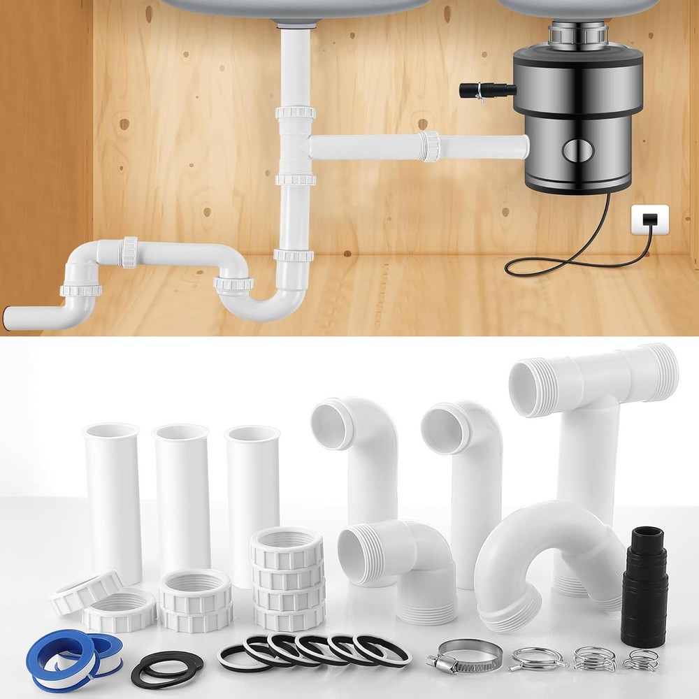 27 Pcs Garbage Disposal Installation Kit Complete Kitchen SinkDrainPipe