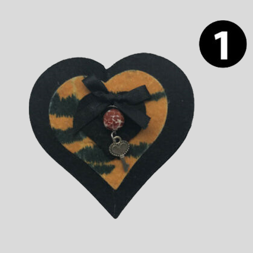 Black Heart Felt Car Air Freshener, Reusable Aromatherapy Diffuser
