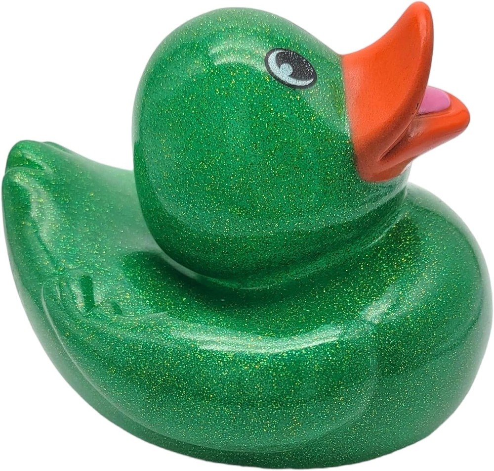 Large 6" Tall Glitter Rubber Duckies (12 Pack)