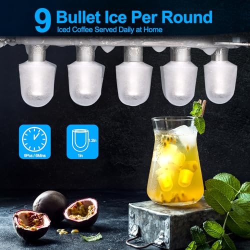 Ice Maker Countertop, Portable Ice Machine Self-Cleaning, Portable Ice Cube