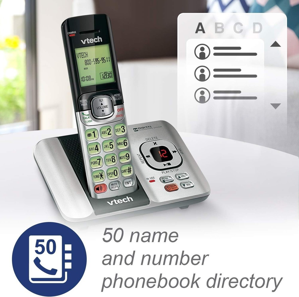Phone System with 3 Handsets, Digital Answering Machine and Conference Calling