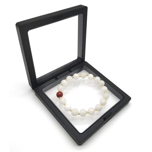 9PCS 3D Floating Display Case, Challenge Coin Display Stand Holder Frames Black