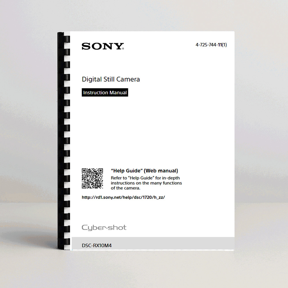 Sony DSC RX10M4 Camera manual