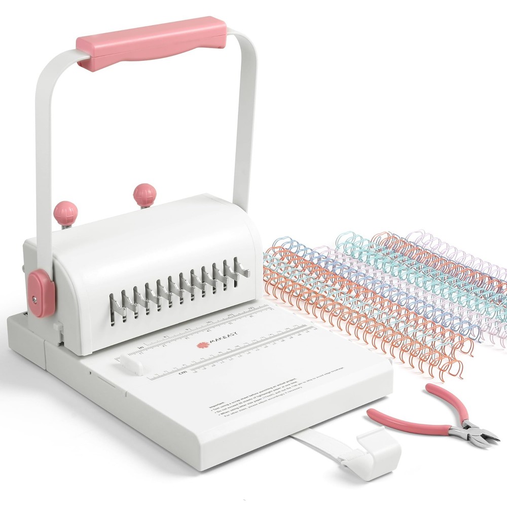 Binding Machine Hole Pitch 2:1 - Portable Book Binding Kit with 10PCS 5/8'' Bind