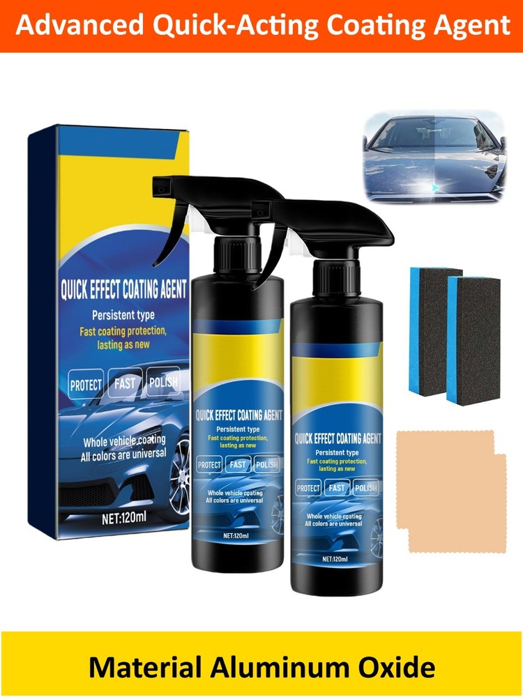 2PCS Car Coating Spray, Quick Effect Agent, Quick-Advanced Car...