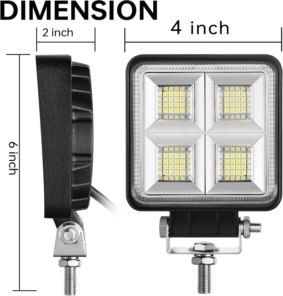 Fit LED Forklift Front Light 12V 24V Loader Headlight Excavator WorkLight